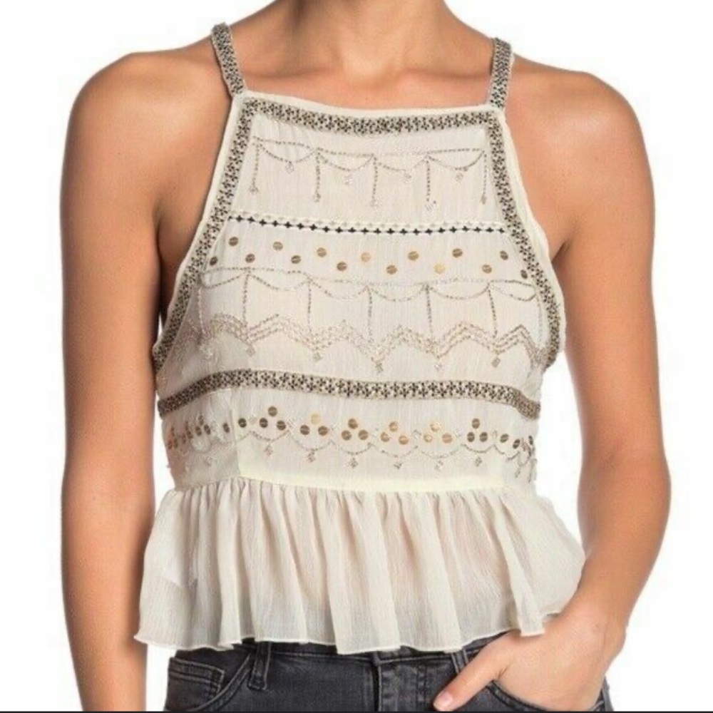 Free People Women's Camille Embroidered Cami size Medium